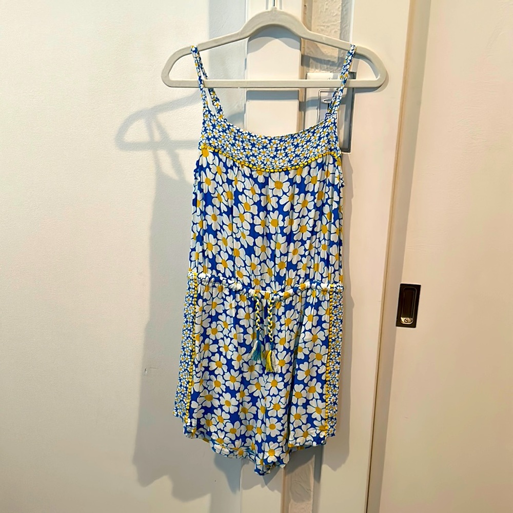 Mini Boden Romper - Blue Daisy - 9/10Y 140cm